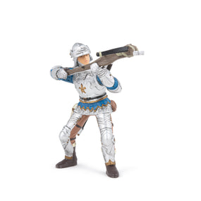Arbalétrier bleu en armure Papo en PVC, Collection Médiéval, jouet éducatif idéal pour enfants et collectionneurs