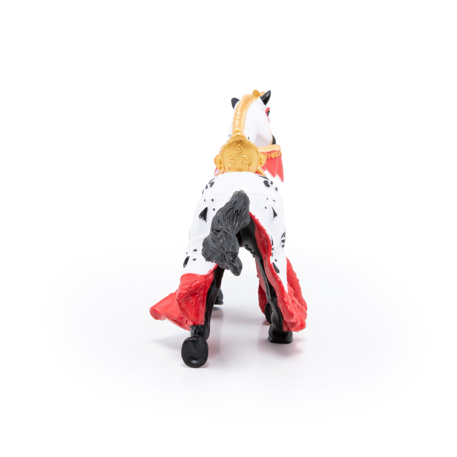 Cheval du roi Arthur rouge Papo en PVC, Collection Médiéval, jouet éducatif idéal pour enfants et collectionneurs