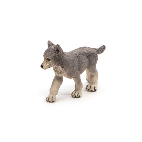 Figurine Louveteau gris Papo en PVC, thème forêt, Collection Animaux sauvages, jouet éducatif idéal pour enfants et collectionneurs