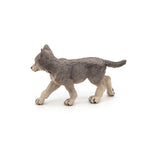 Figurine Louveteau gris Papo en PVC, thème forêt, Collection Animaux sauvages, jouet éducatif idéal pour enfants et collectionneurs