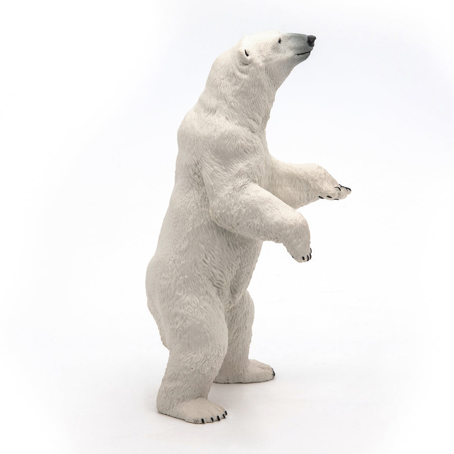 Figurine Ours polaire debout Papo en PVC, Collection Animaux sauvages, jouet éducatif idéal pour enfants et collectionneurs