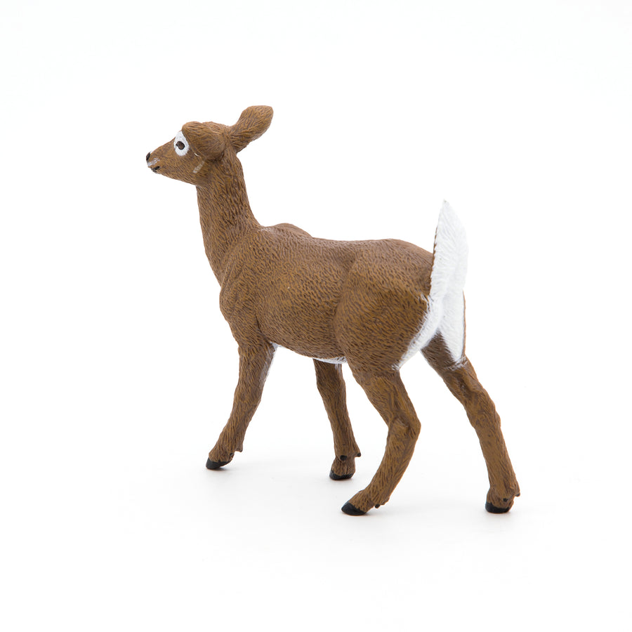 Figurine Biche de Virginie Papo en PVC, thème forêt, Collection Animaux sauvages, jouet éducatif idéal pour enfants et collectionneurs