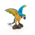 Figurine Perroquet Ara bleu Papo en PVC, thème oiseaux, Collection Animaux sauvages, jouet éducatif idéal pour enfants et collectionneurs