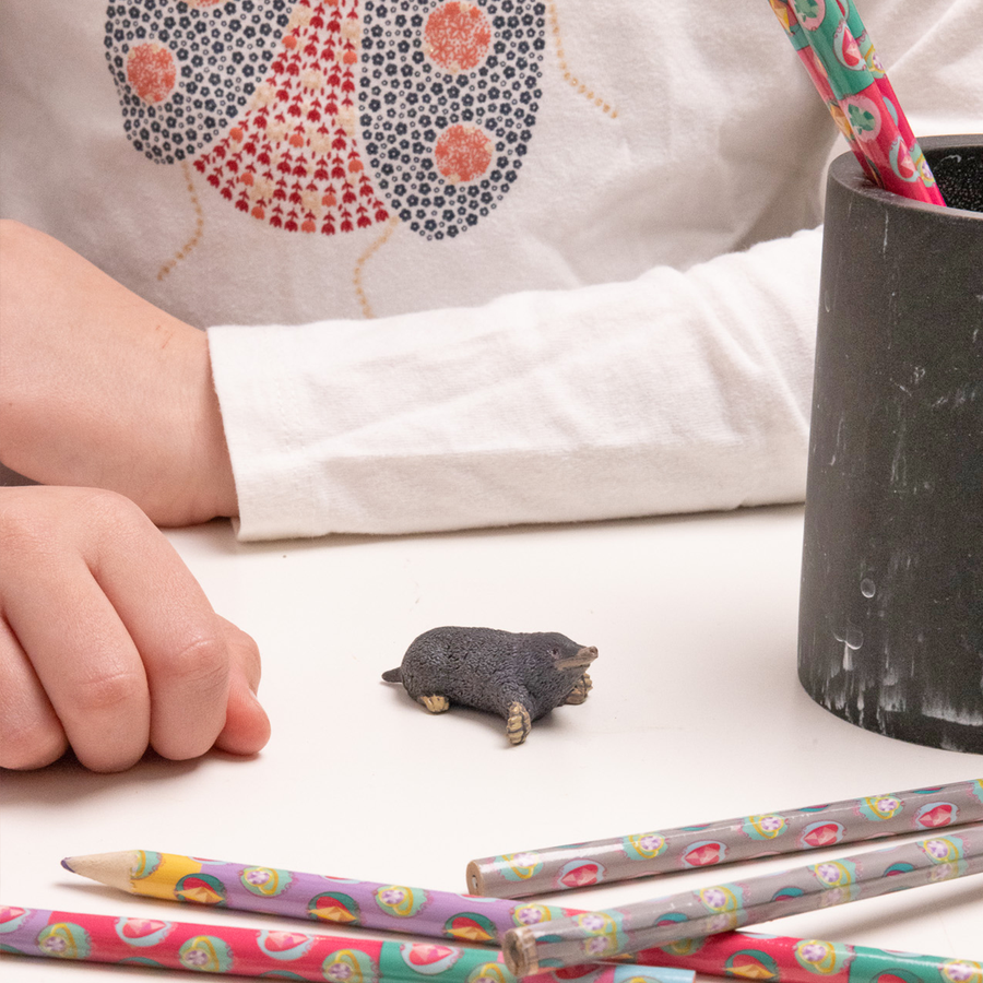 Taupe Papo en PVC, Collection Animaux des jardins, jouet éducatif idéal pour enfants et collectionneurs
