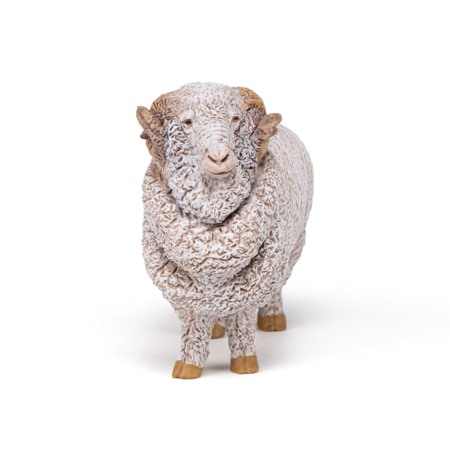 Mouton Mérinos Papo en PVC, Collection Vie à la ferme, jouet éducatif idéal pour enfants et collectionneurs