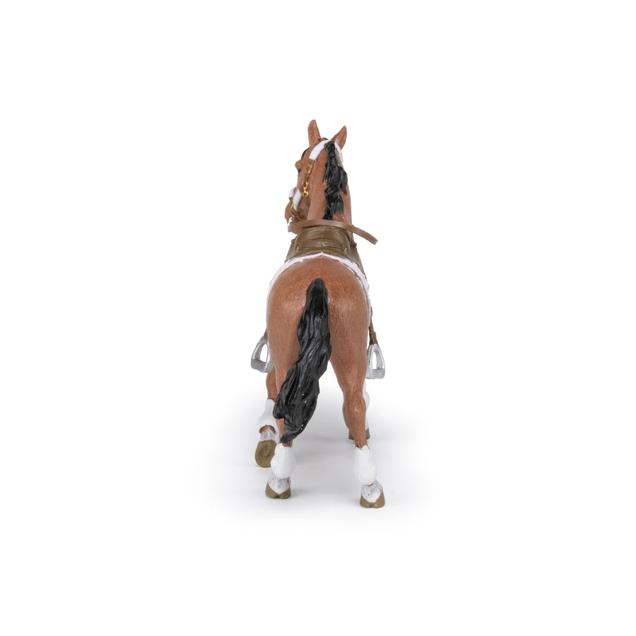 Figurine Cheval de la cavalière fashion hiver Papo en PVC, Collection chevaux, jouet éducatif idéal pour enfants et collectionneurs